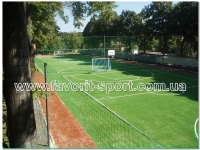 Универсальная площадка (футбол, баскетбол ) школа п.Хлебодаровка (Донецкая область) искусственная трава Green 2000