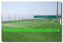 Теннисный корт с искусственной травой пансионат бухта Ласпи Крым